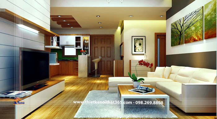 Thiết kế nội thất chung cư nhà chị Hạnh