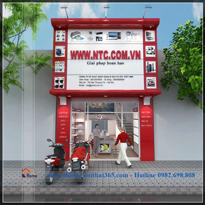 Thiết kế nội thất showroom NTC – Thường Tín – Hà Nội.